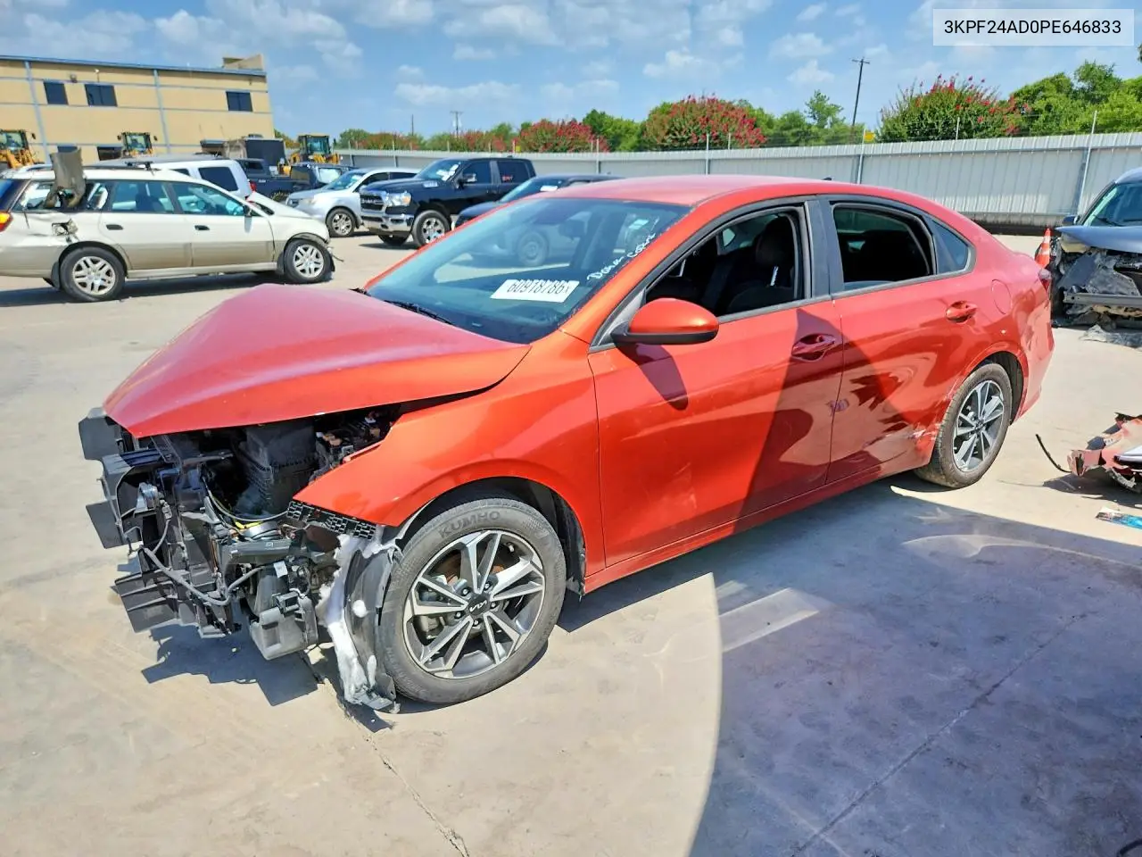 2023 Kia Forte Lx/S VIN: 3KPF24AD0PE646833 Lot: 60918786