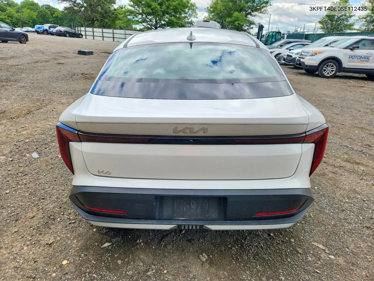 2025 Kia K4 Lxs VIN: 3KPFT4DE0SE112435 Lot: 57252296