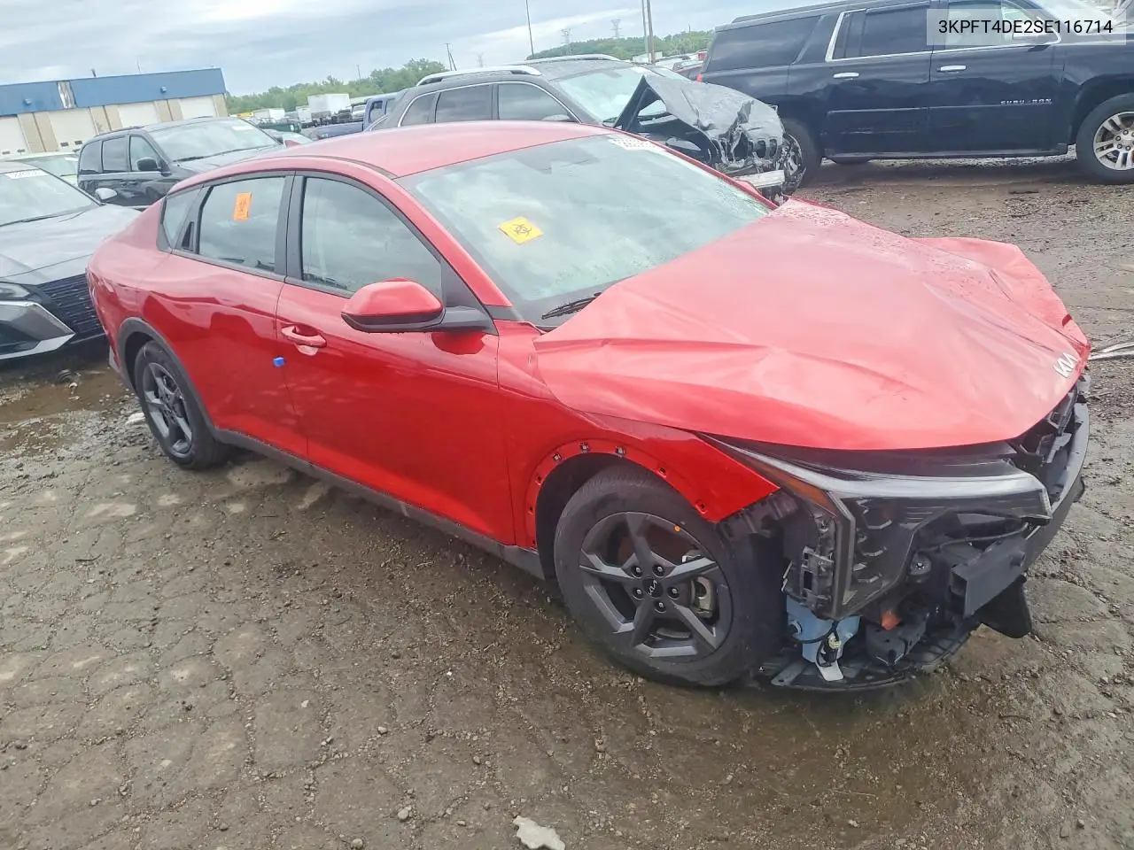2025 Kia K4 VIN: 3KPFT4DE2SE116714 Lot: 58900936