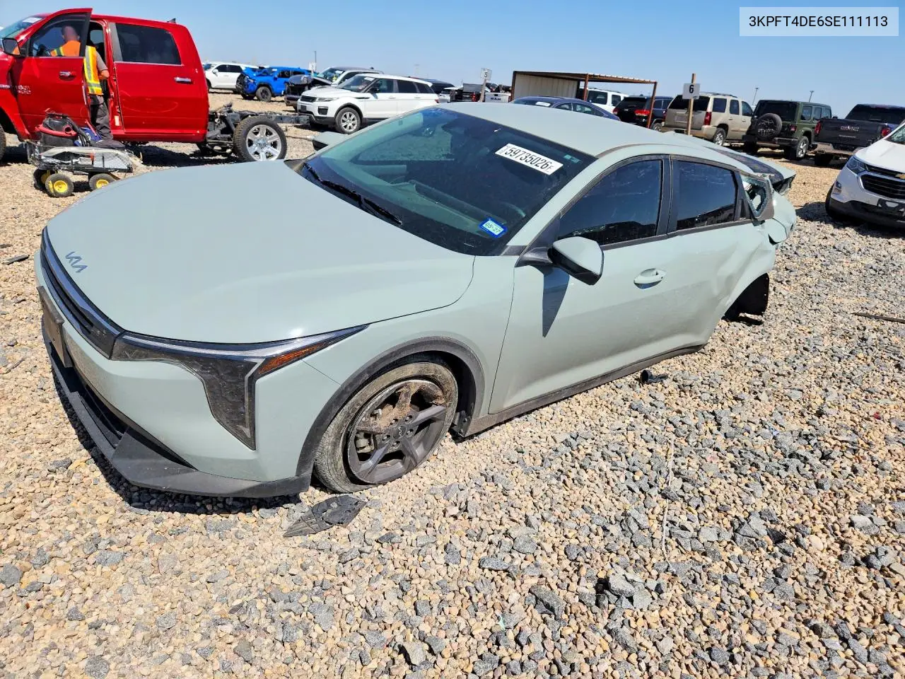 2025 Kia K4 Lxs VIN: 3KPFT4DE6SE111113 Lot: 59735026
