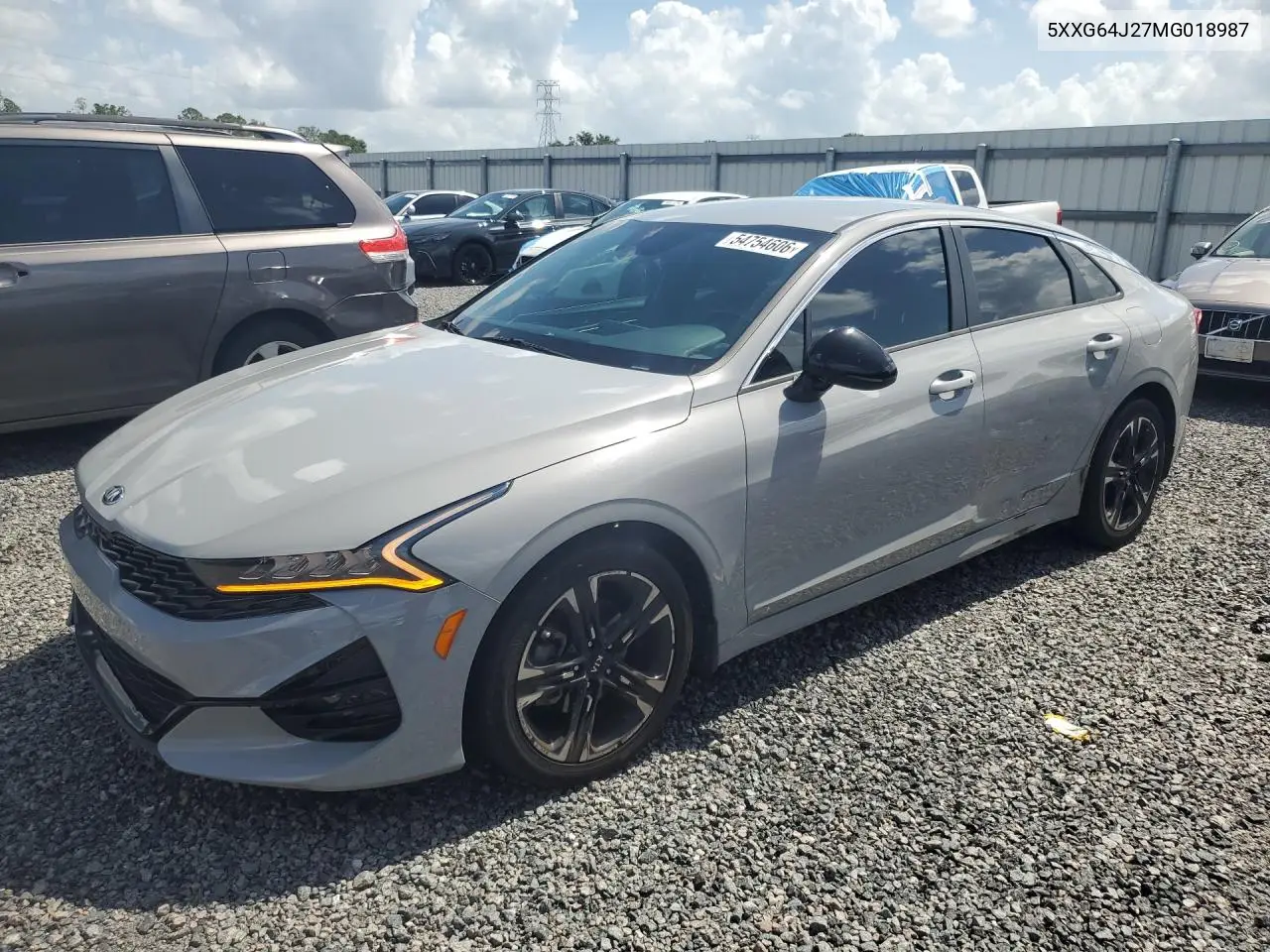 2021 Kia K5 Gt Line VIN: 5XXG64J27MG018987 Lot: 54754606