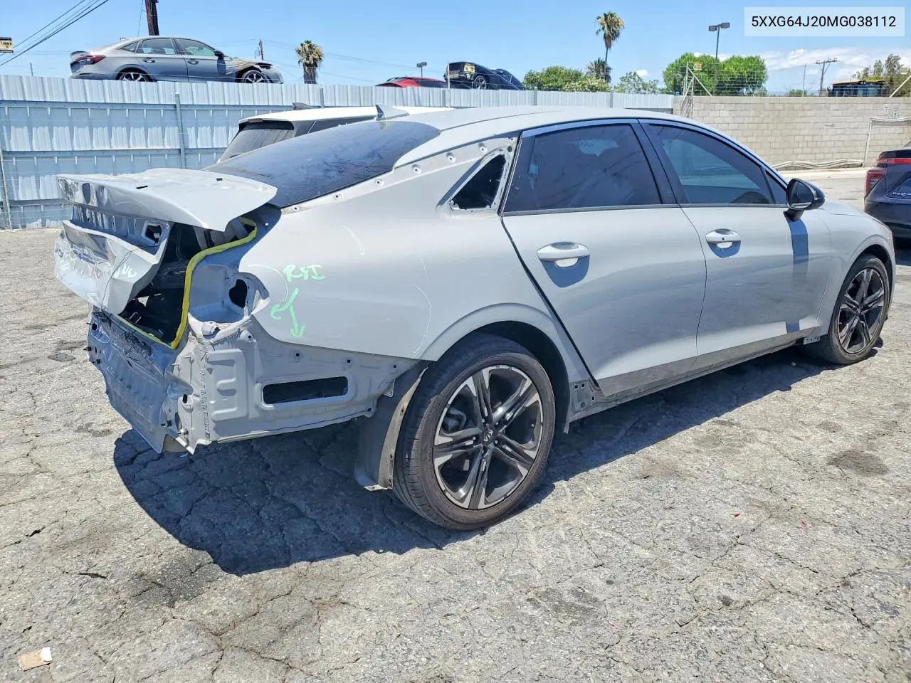2021 Kia K5 Gt Line VIN: 5XXG64J20MG038112 Lot: 56832566
