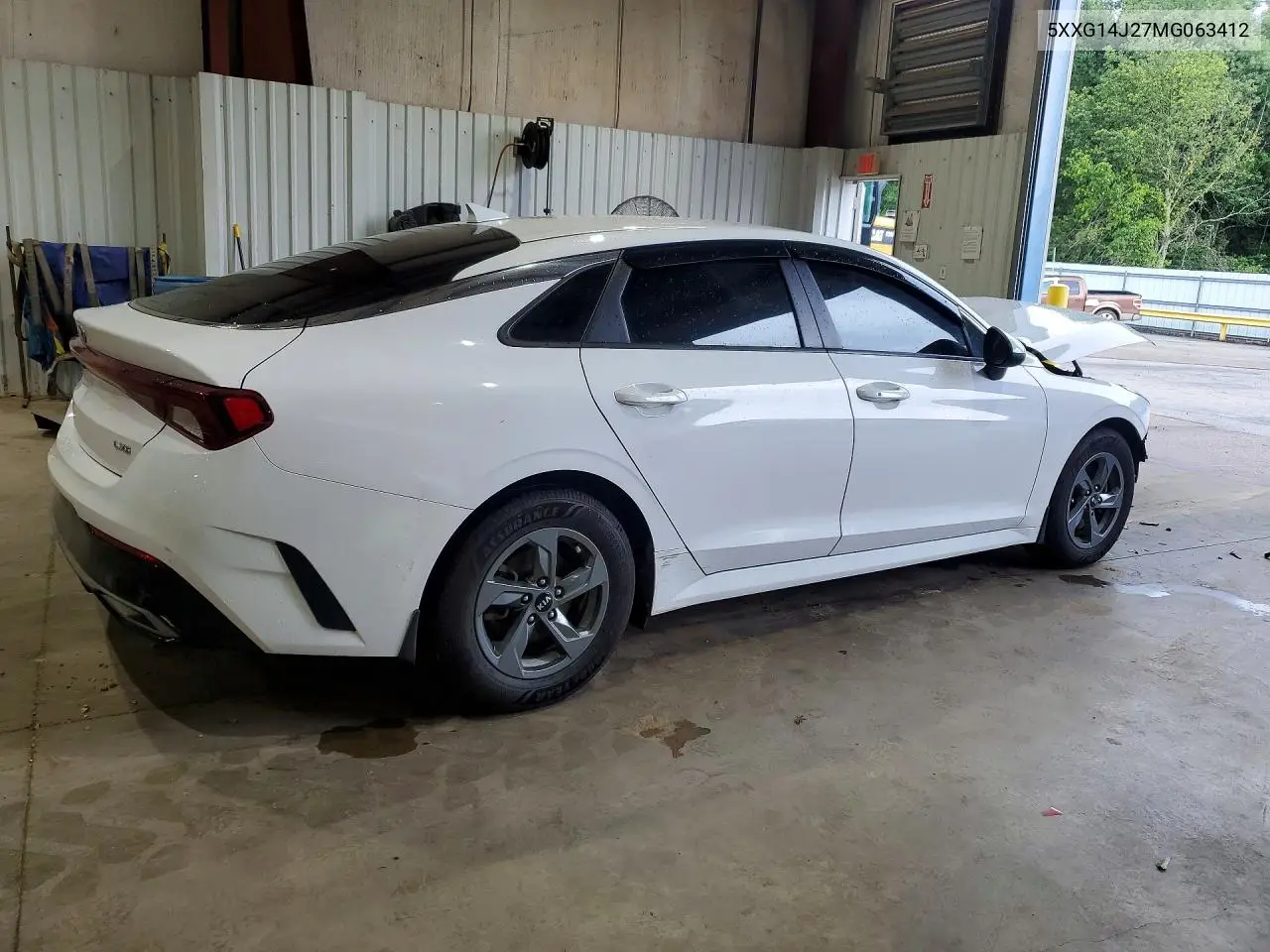 2021 Kia K5 Lxs VIN: 5XXG14J27MG063412 Lot: 57398156