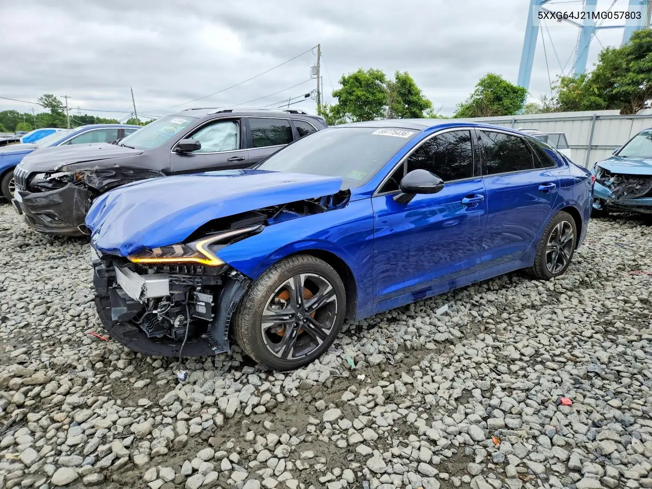 2021 Kia K5 Gt Line VIN: 5XXG64J21MG057803 Lot: 59775436