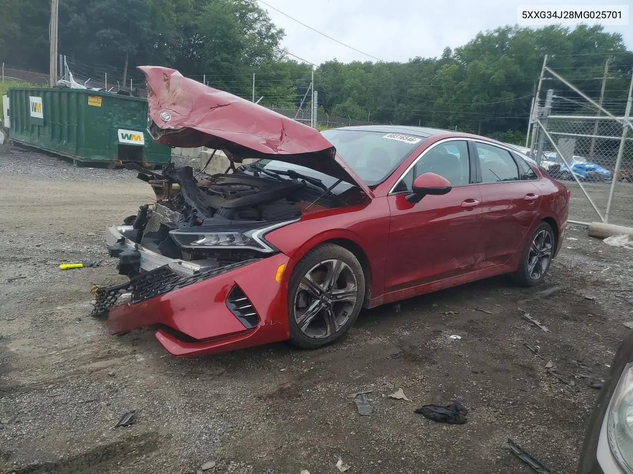 2021 Kia K5 Ex VIN: 5XXG34J28MG025701 Lot: 60316546