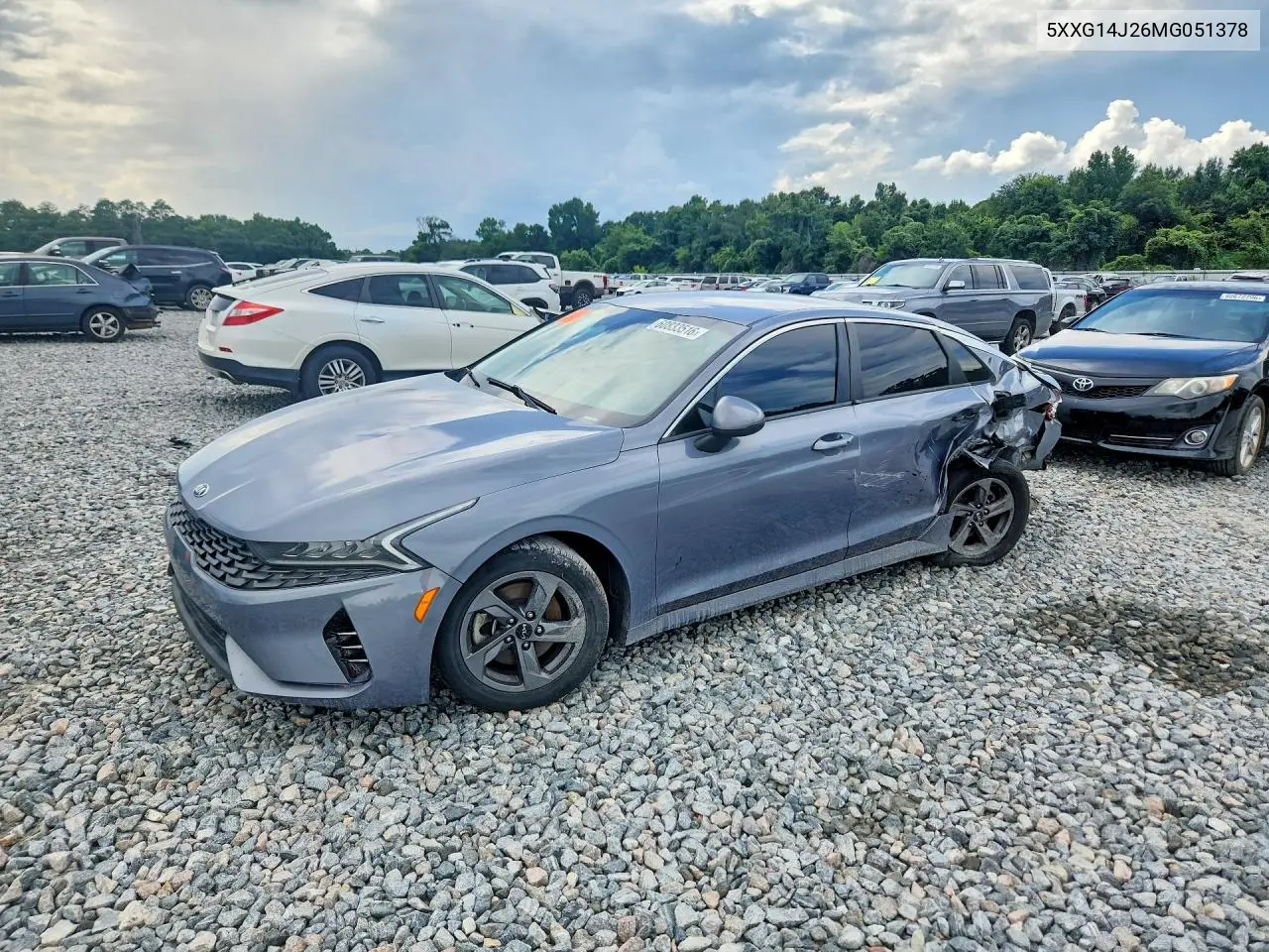 2021 Kia K5 Lxs VIN: 5XXG14J26MG051378 Lot: 60833516