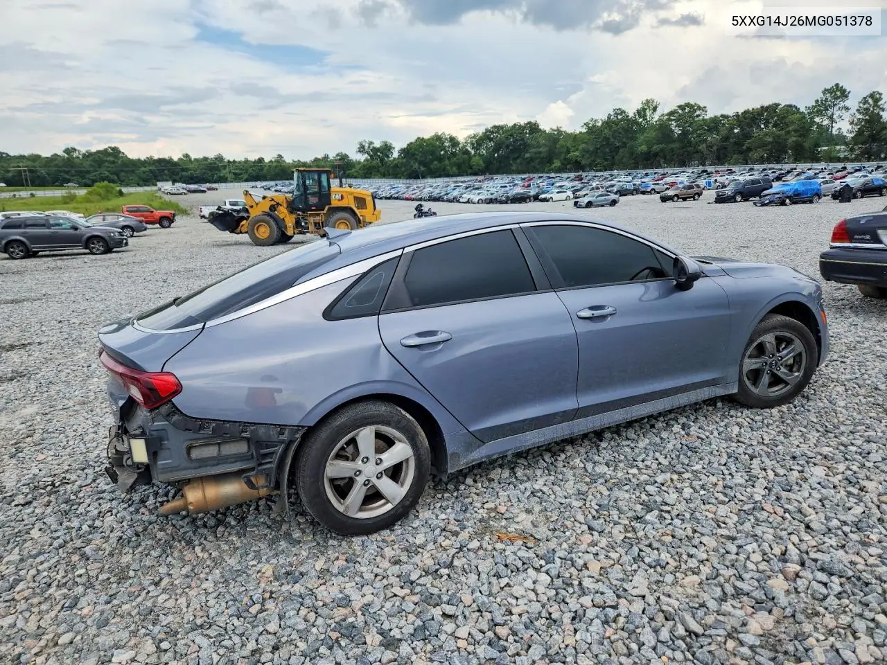 2021 Kia K5 Lxs VIN: 5XXG14J26MG051378 Lot: 60833516