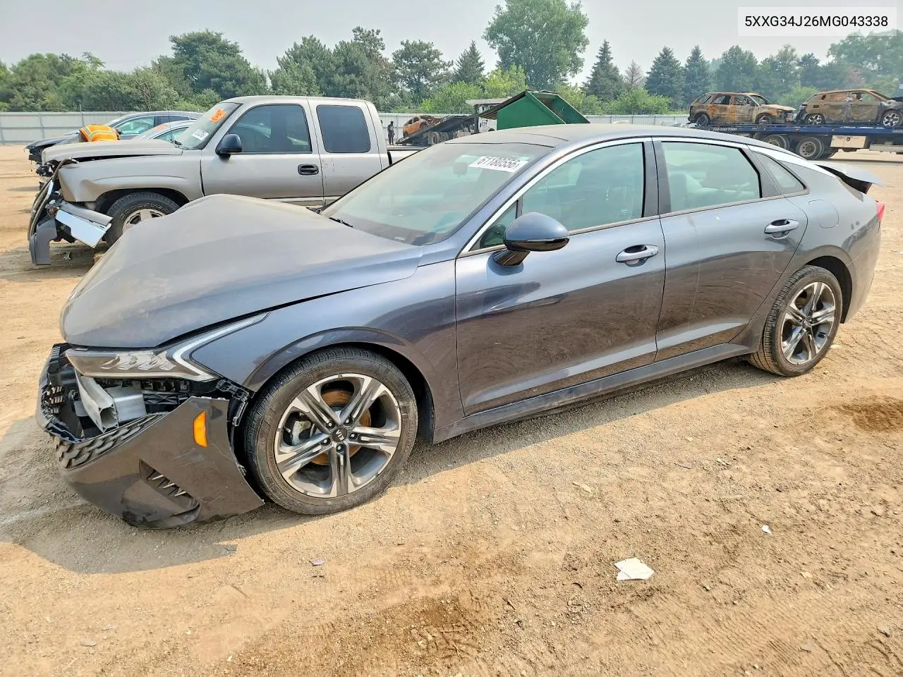 2021 Kia K5 Ex VIN: 5XXG34J26MG043338 Lot: 61180556