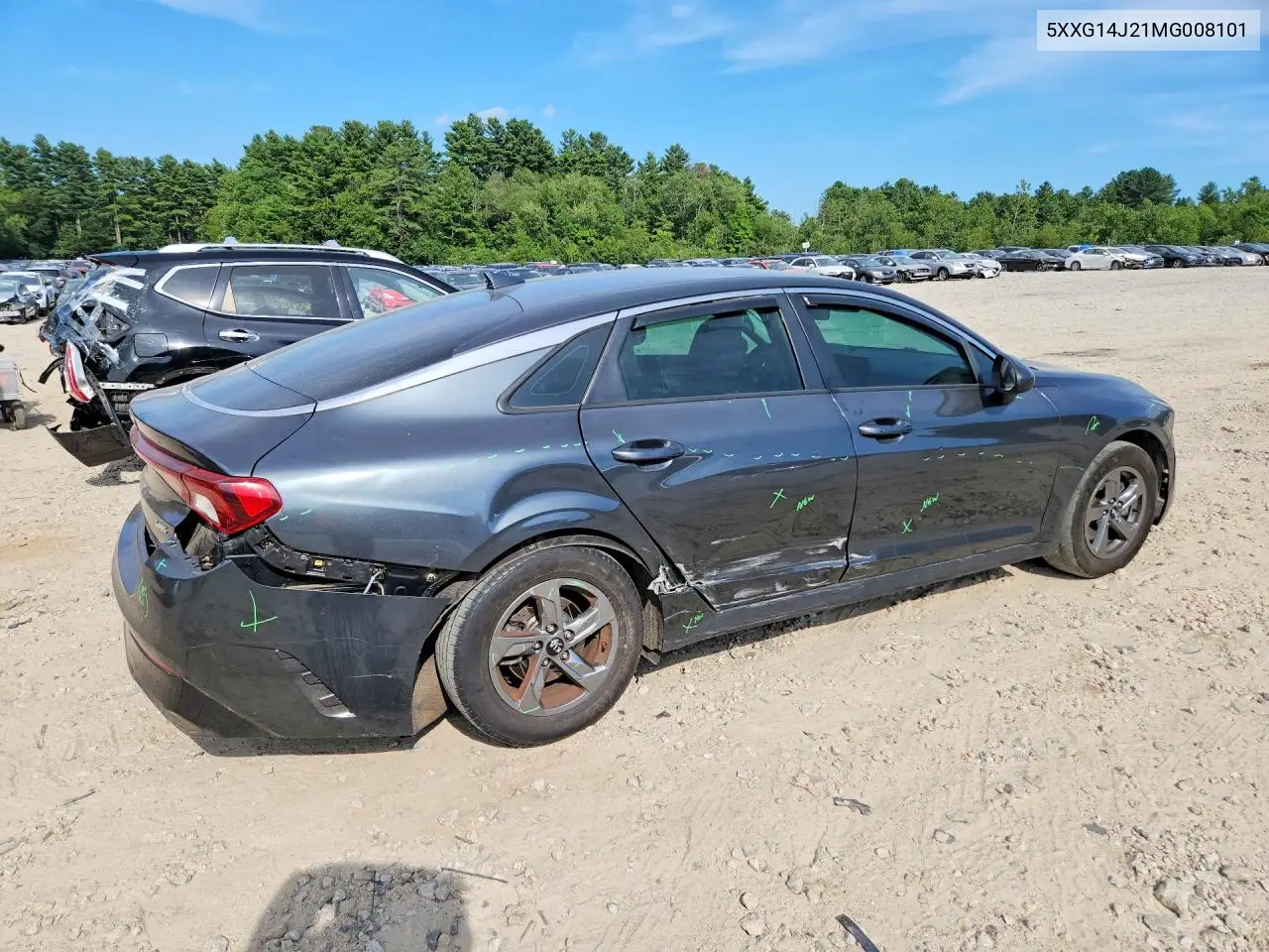 2021 Kia K5 Lxs VIN: 5XXG14J21MG008101 Lot: 61311776