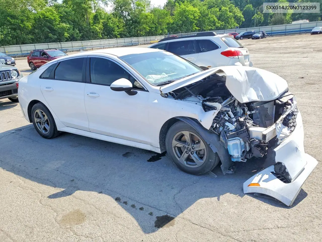 2022 Kia K5 Lxs VIN: 5XXG14J20NG123399 Lot: 57013506