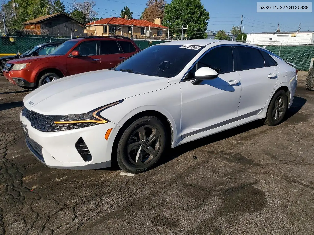 2022 Kia K5 Lxs VIN: 5XXG14J27NG135338 Lot: 58787246