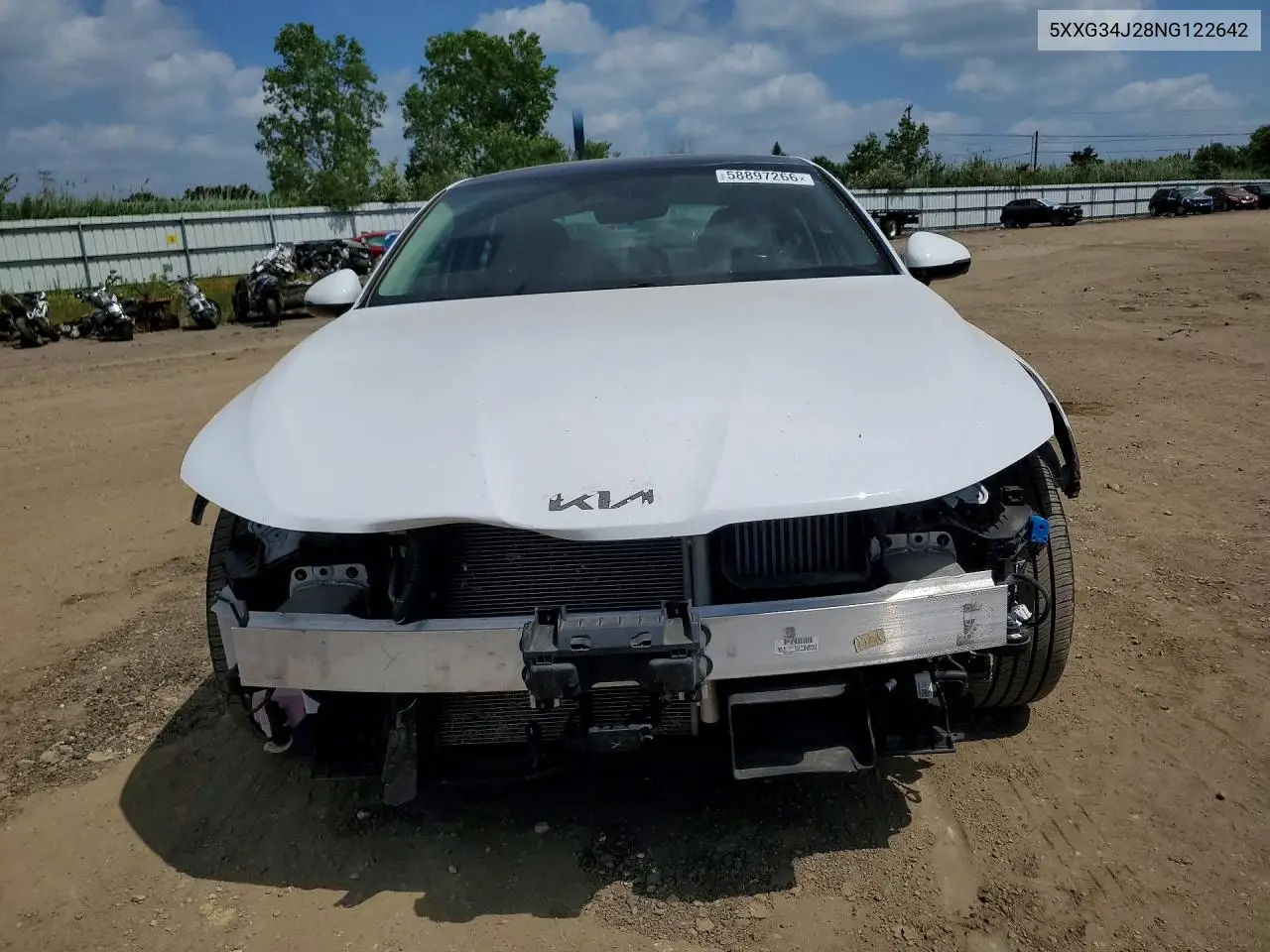 2022 Kia K5 Ex VIN: 5XXG34J28NG122642 Lot: 58897266