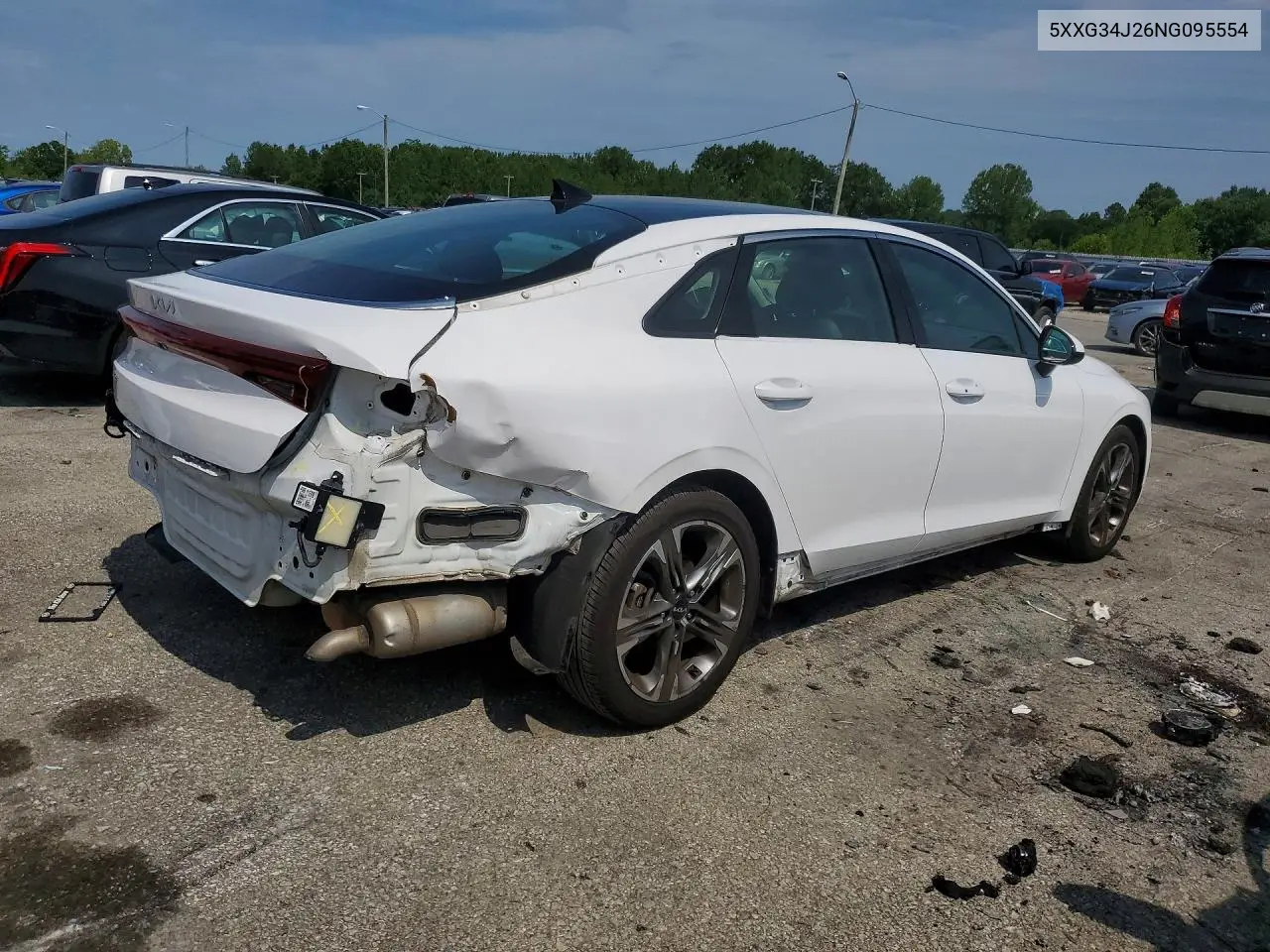 2022 Kia K5 Ex VIN: 5XXG34J26NG095554 Lot: 60383476
