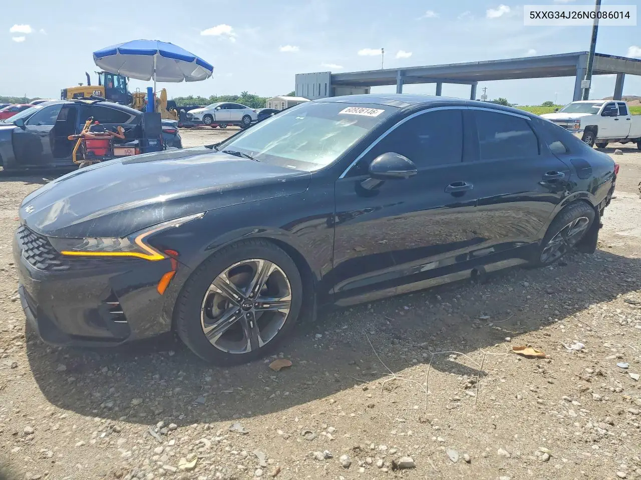 2022 Kia K5 Ex VIN: 5XXG34J26NG086014 Lot: 60936146