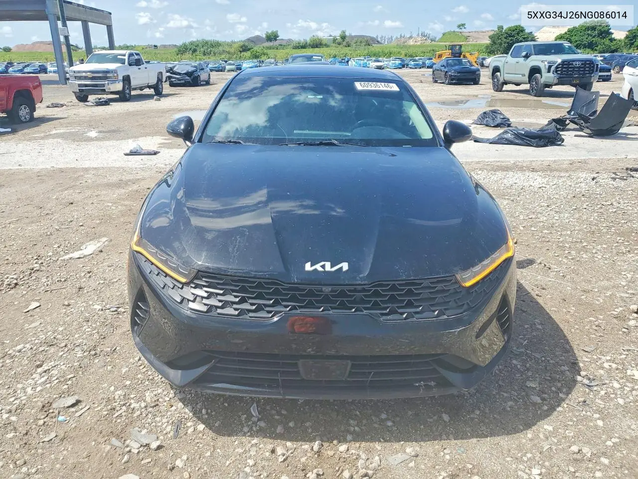 2022 Kia K5 Ex VIN: 5XXG34J26NG086014 Lot: 60936146