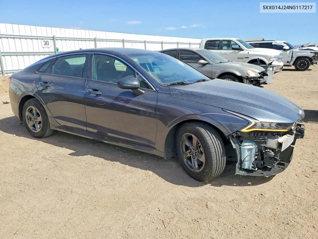 2022 Kia K5 Lxs VIN: 5XXG14J24NG117217 Lot: 60998926