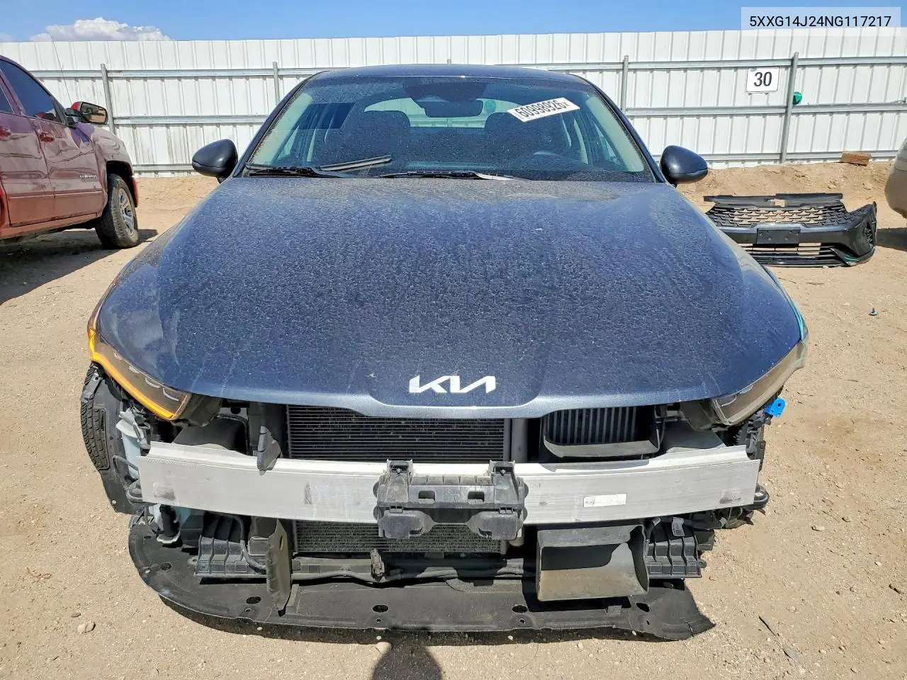 2022 Kia K5 Lxs VIN: 5XXG14J24NG117217 Lot: 60998926