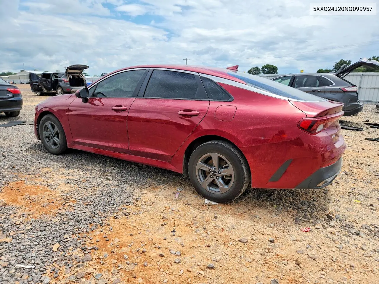 2022 Kia K5 Lx VIN: 5XXG24J20NG099957 Lot: 61340536