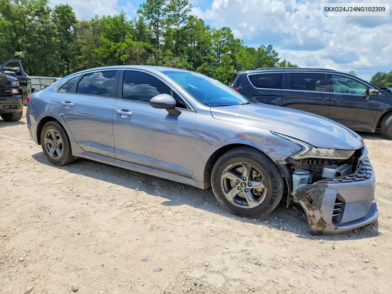 2022 Kia K5 Lx VIN: 5XXG24J24NG102309 Lot: 61745506