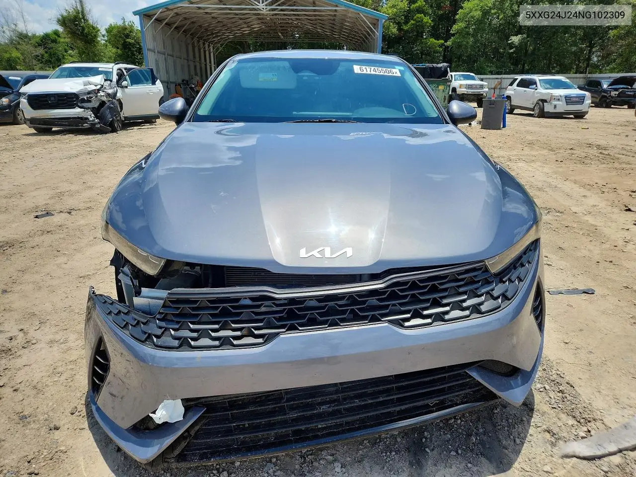 2022 Kia K5 Lx VIN: 5XXG24J24NG102309 Lot: 61745506