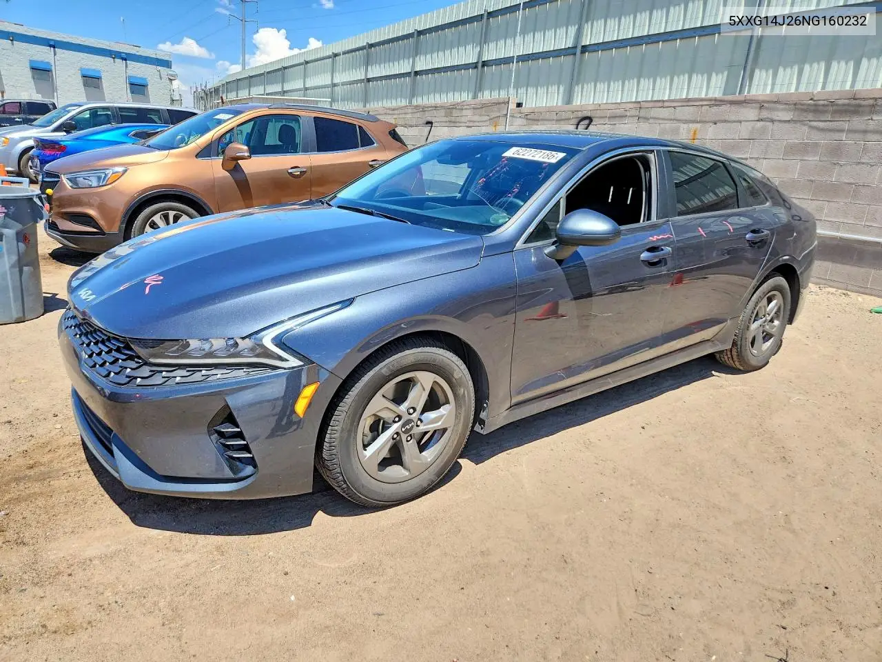 2022 Kia K5 Lxs VIN: 5XXG14J26NG160232 Lot: 62272186