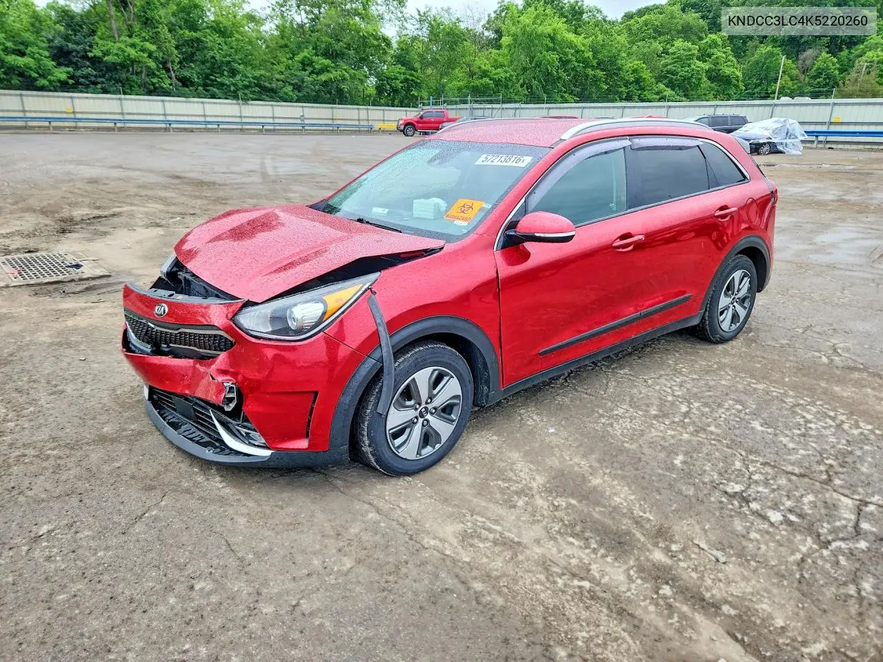 2019 Kia Niro Ex VIN: KNDCC3LC4K5220260 Lot: 57213816