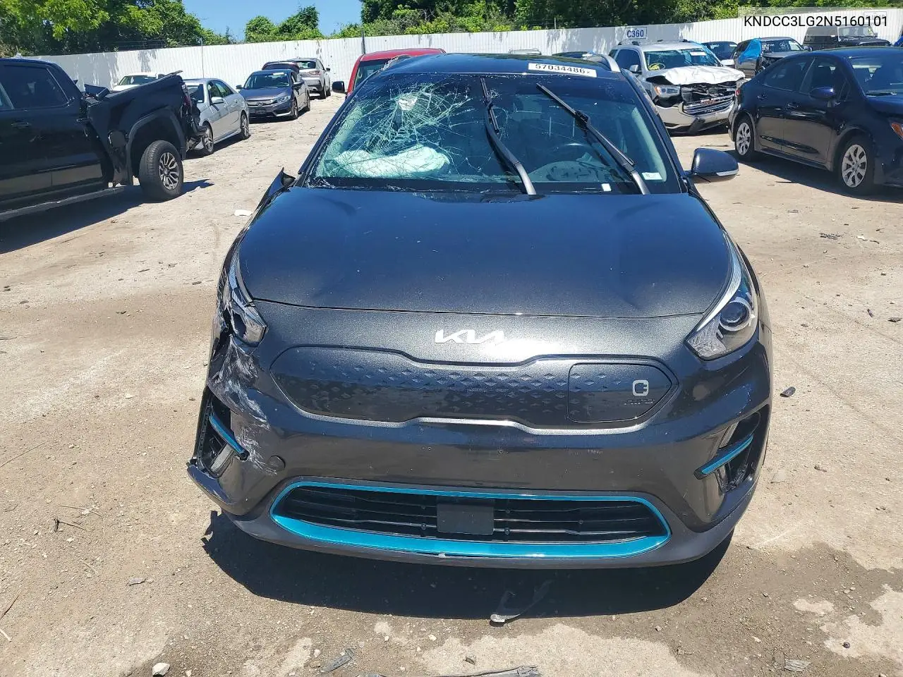 2022 Kia Niro Ev S VIN: KNDCC3LG2N5160101 Lot: 57034486