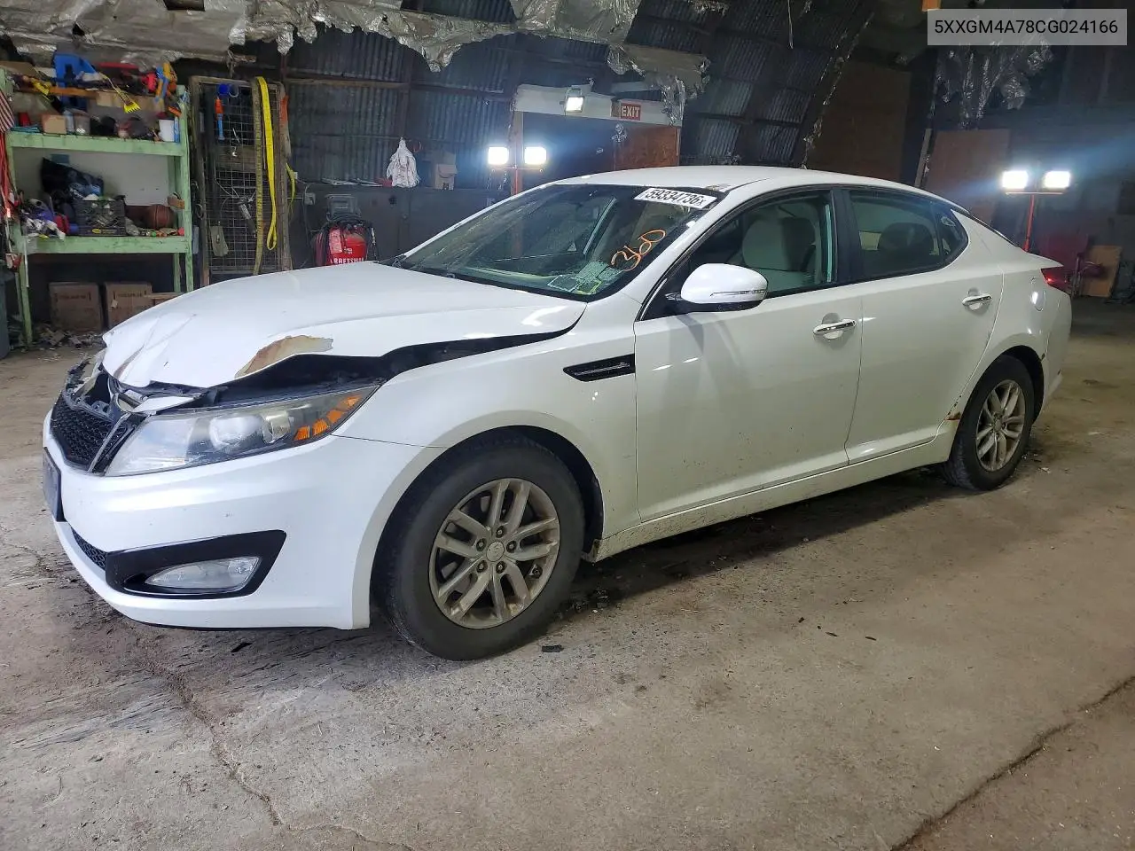 2012 Kia Optima Lx VIN: 5XXGM4A78CG024166 Lot: 59334736