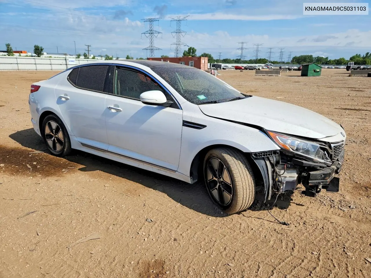 2012 Kia Optima Hybrid VIN: KNAGM4AD9C5031103 Lot: 61490346