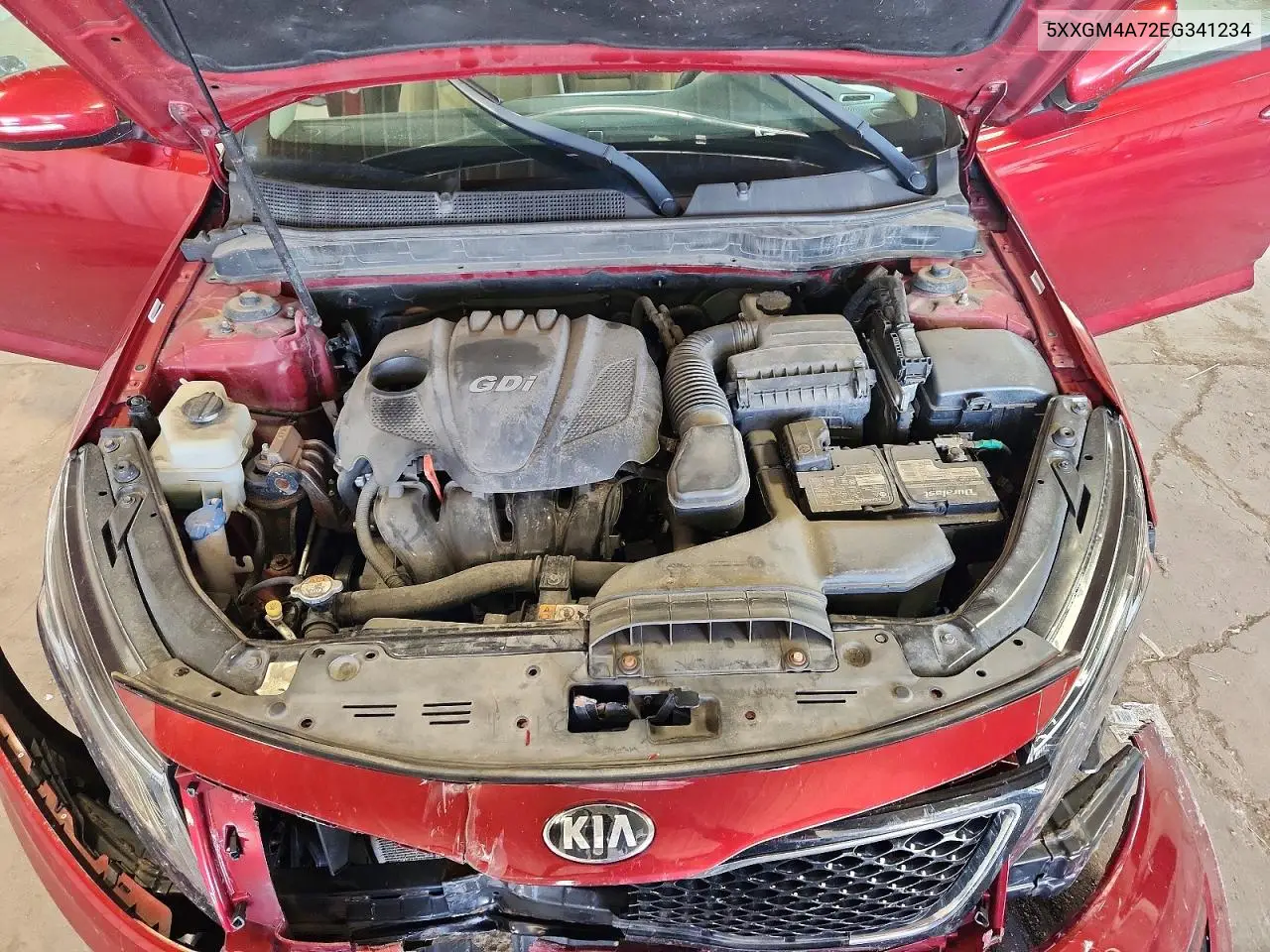 2014 Kia Optima Lx VIN: 5XXGM4A72EG341234 Lot: 61062976