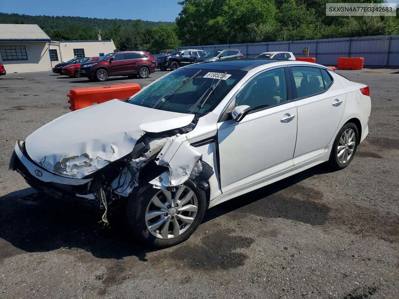 2014 Kia Optima Ex VIN: 5XXGN4A77EG342683 Lot: 61585256