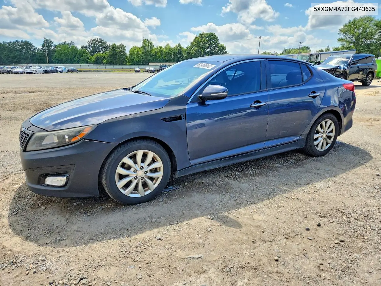 2015 Kia Optima Lx VIN: 5XXGM4A72FG443635 Lot: 57940686