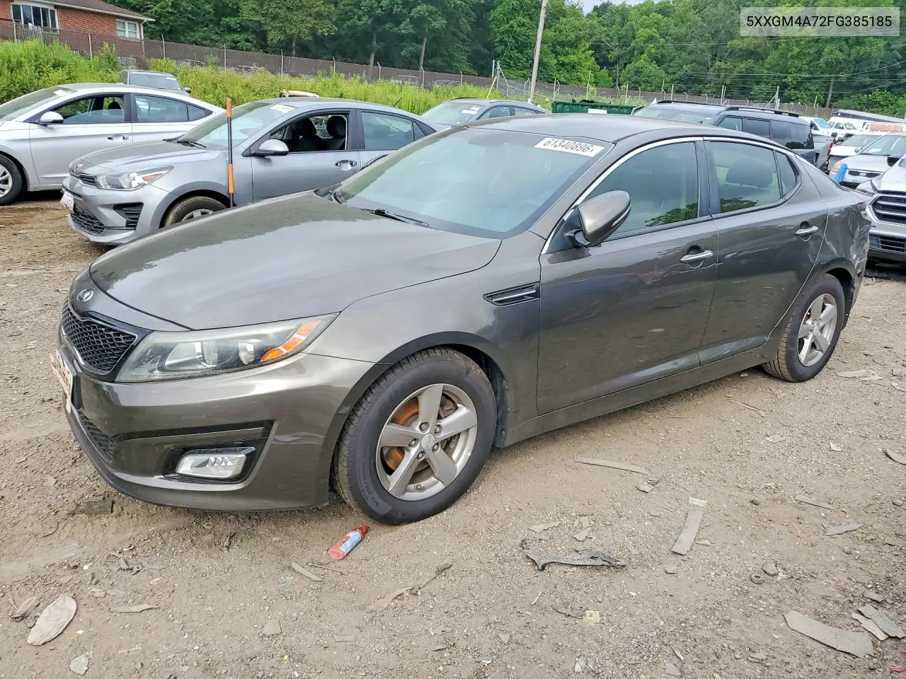 2015 Kia Optima Lx VIN: 5XXGM4A72FG385185 Lot: 61340896