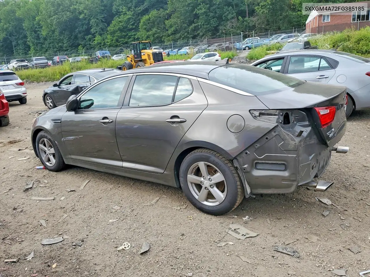 2015 Kia Optima Lx VIN: 5XXGM4A72FG385185 Lot: 61340896