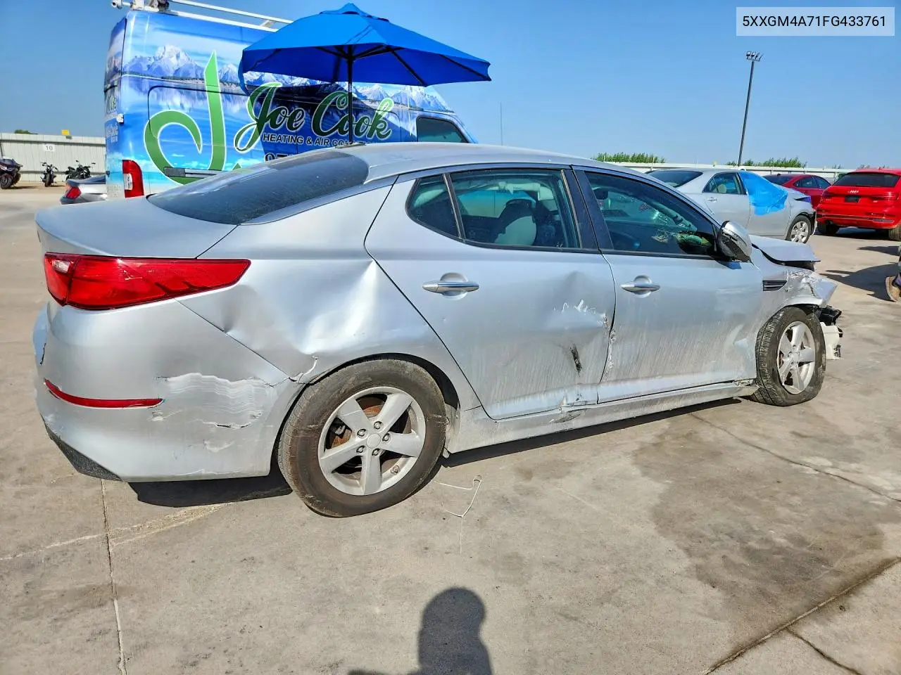 2015 Kia Optima Lx VIN: 5XXGM4A71FG433761 Lot: 61783586