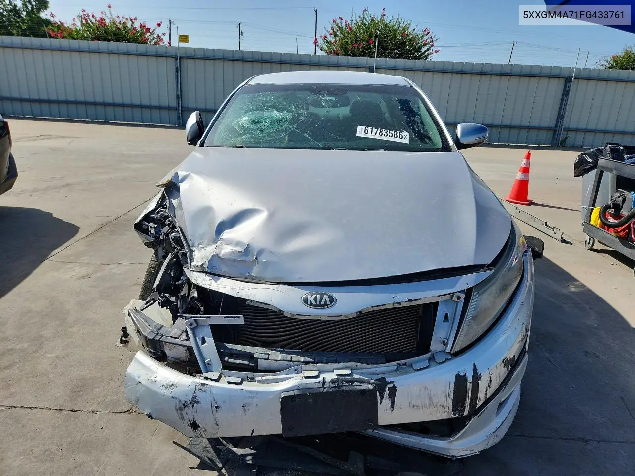2015 Kia Optima Lx VIN: 5XXGM4A71FG433761 Lot: 61783586