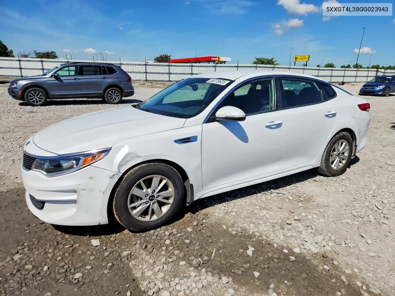2016 Kia Optima Lx VIN: 5XXGT4L38GG023943 Lot: 58078626