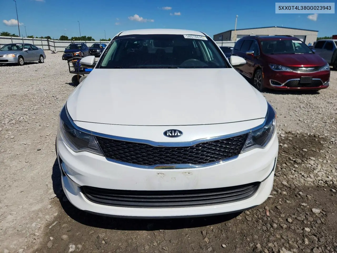 2016 Kia Optima Lx VIN: 5XXGT4L38GG023943 Lot: 58078626
