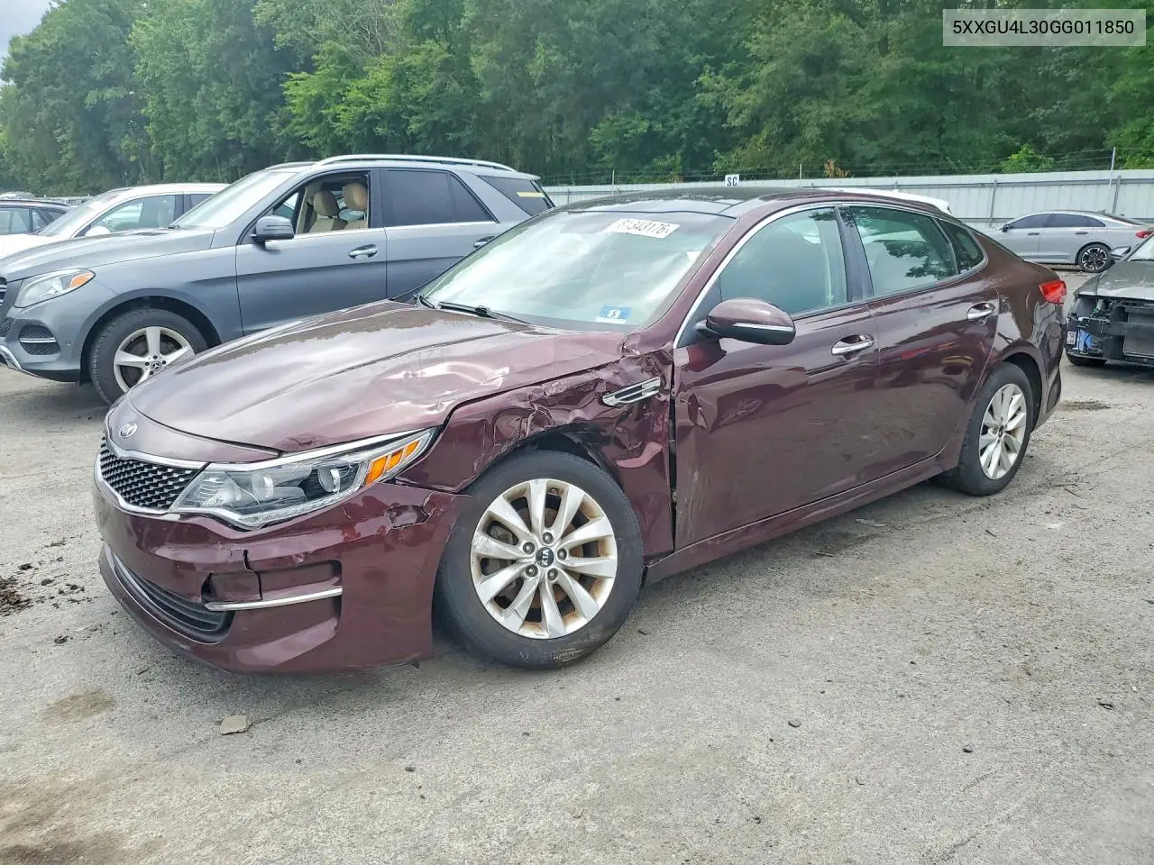 2016 Kia Optima Ex VIN: 5XXGU4L30GG011850 Lot: 61343176