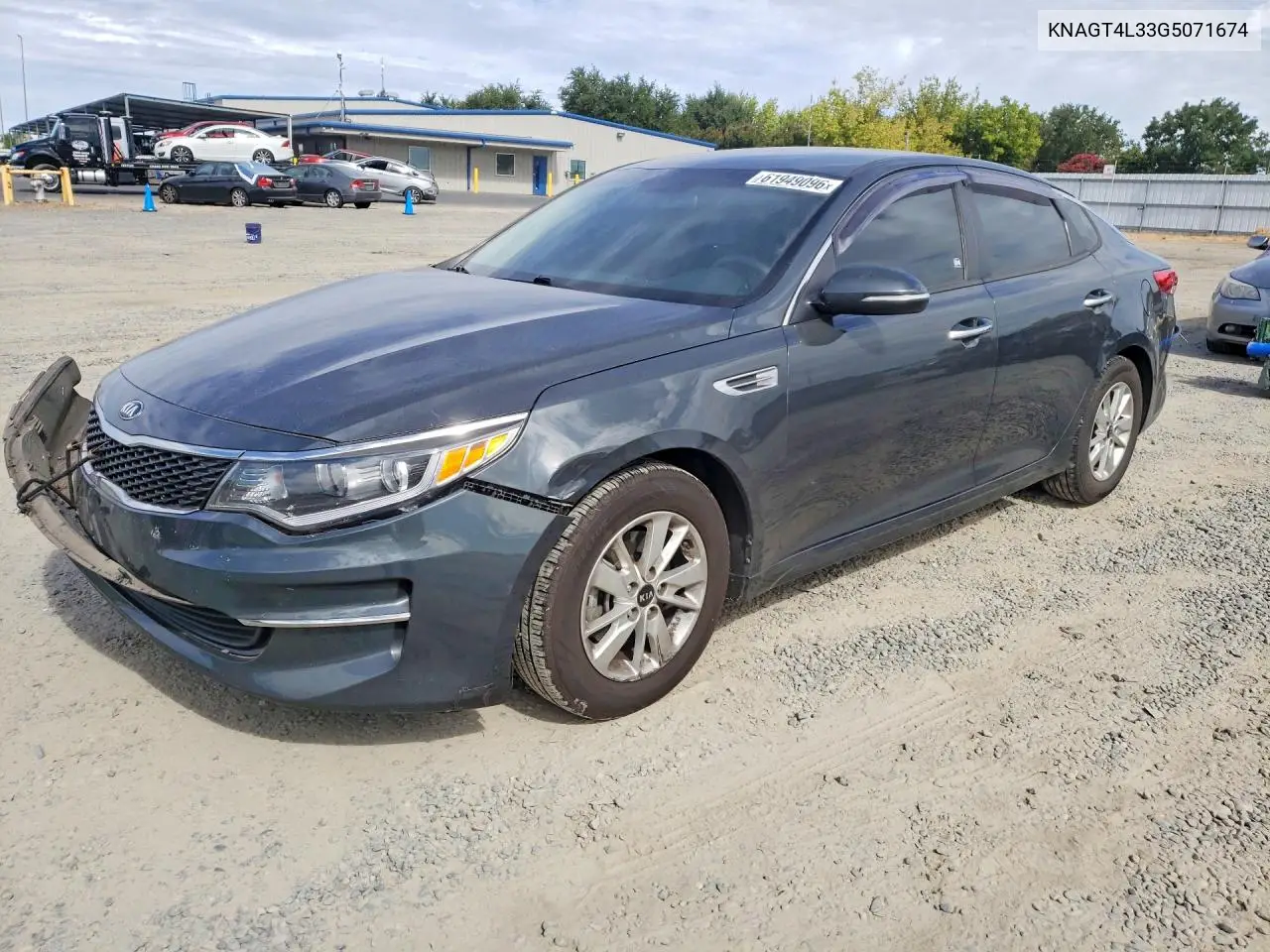 2016 Kia Optima VIN: KNAGT4L33G5071674 Lot: 61949096