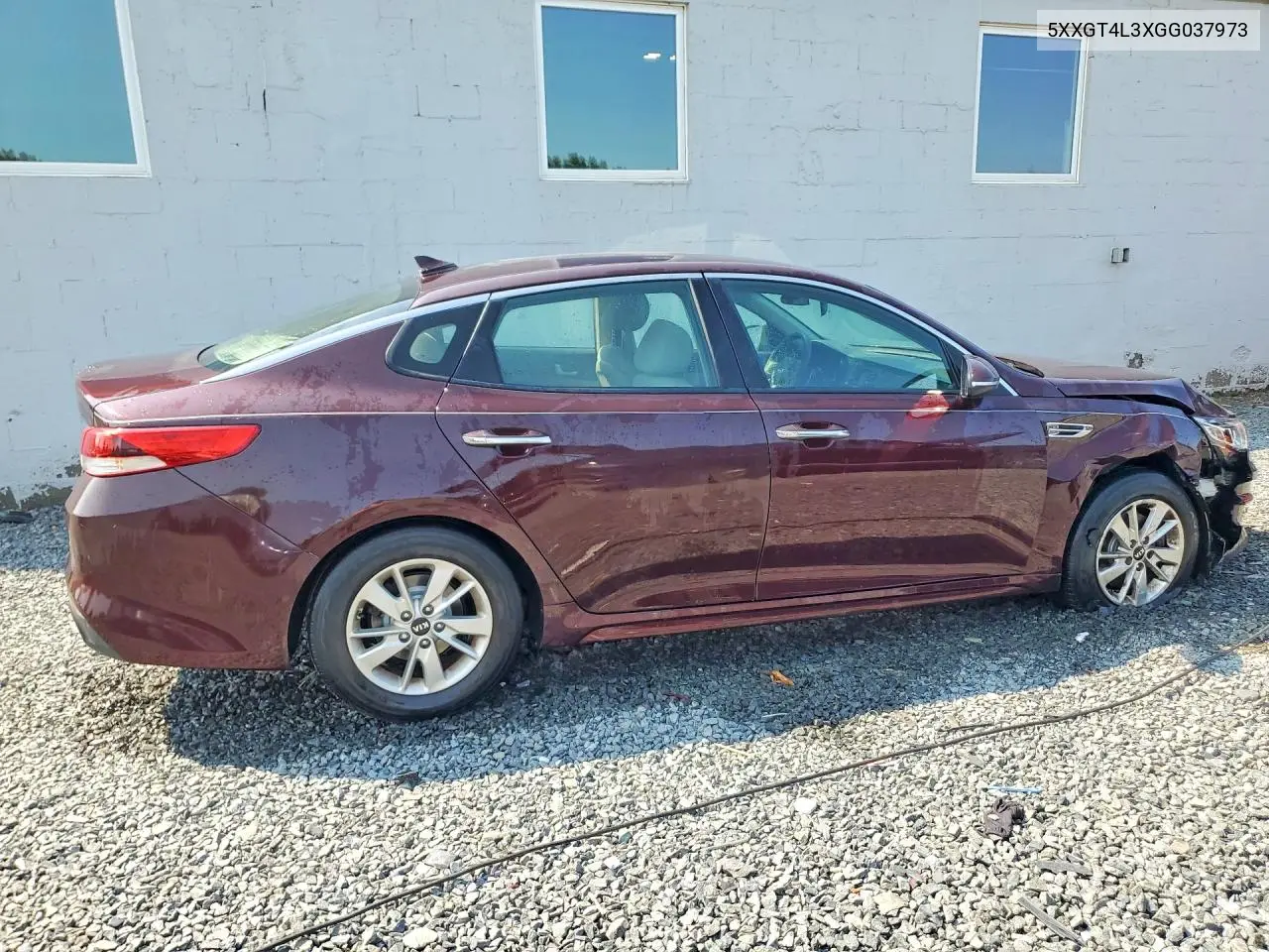 2016 Kia Optima Lx VIN: 5XXGT4L3XGG037973 Lot: 62244196