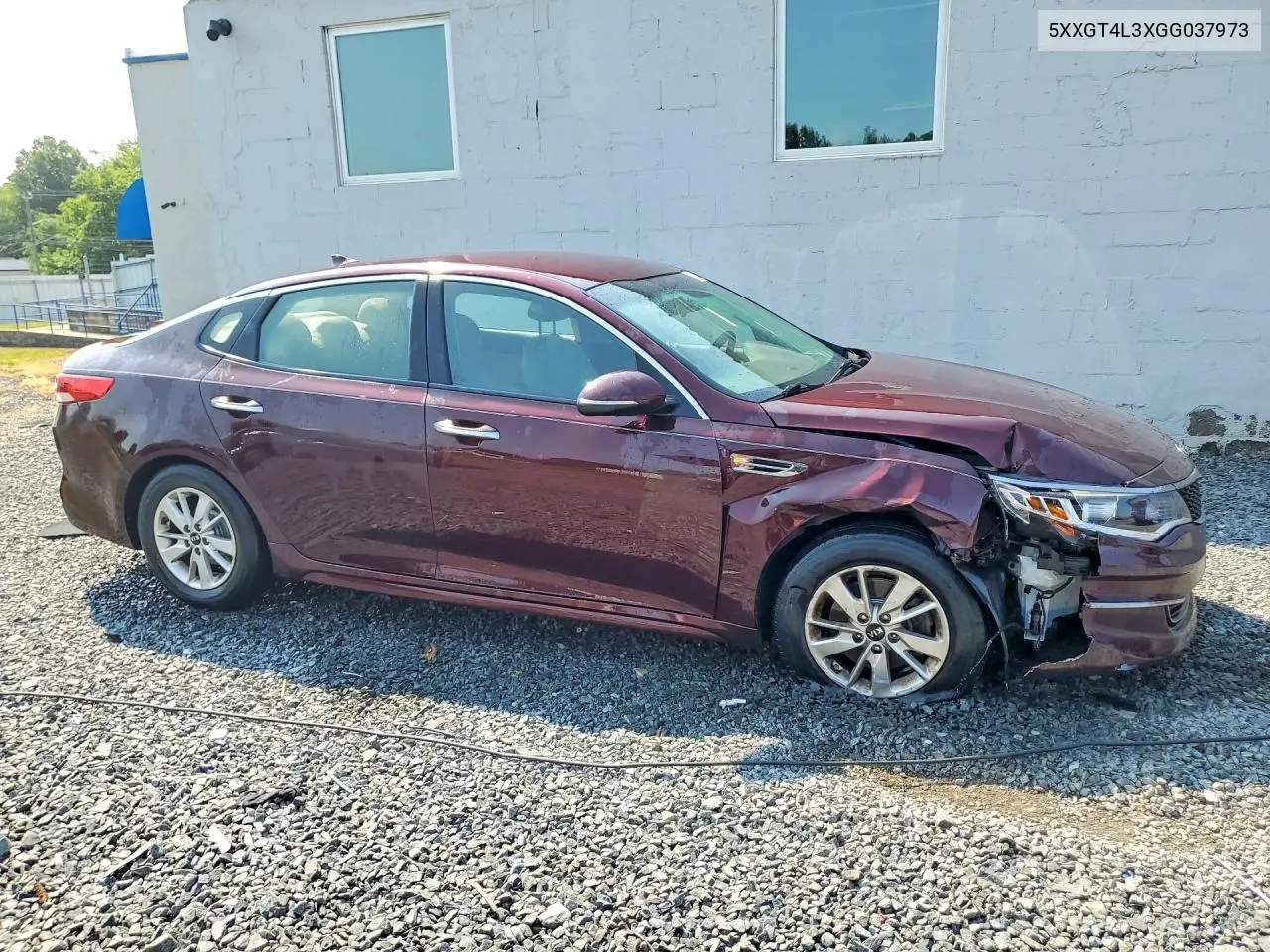 2016 Kia Optima Lx VIN: 5XXGT4L3XGG037973 Lot: 62244196