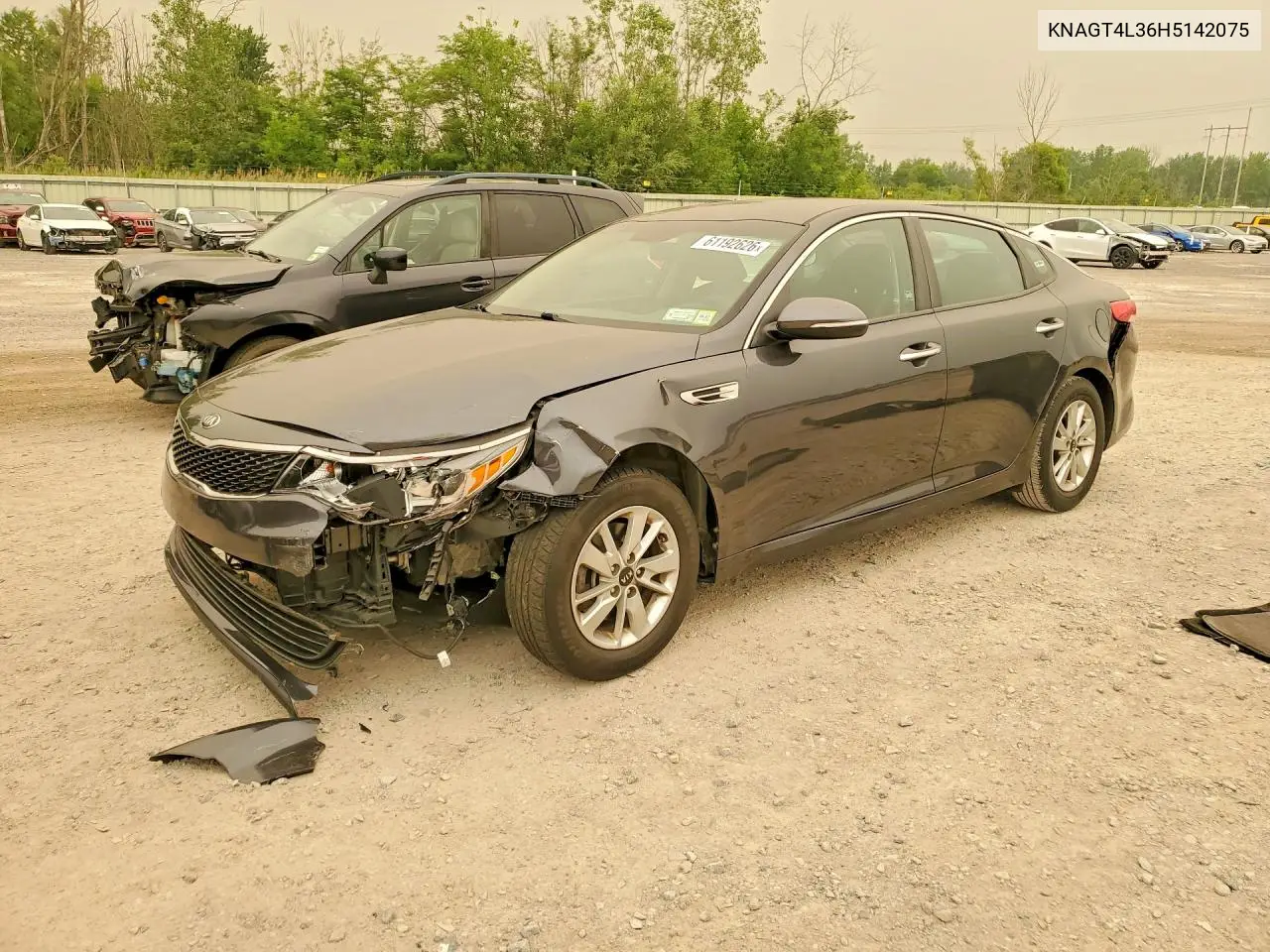 2017 Kia Optima Lx VIN: KNAGT4L36H5142075 Lot: 61192626