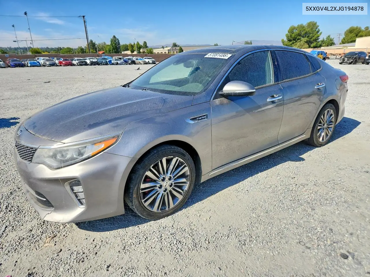 2018 Kia Optima Sxl VIN: 5XXGV4L2XJG194878 Lot: 57081486