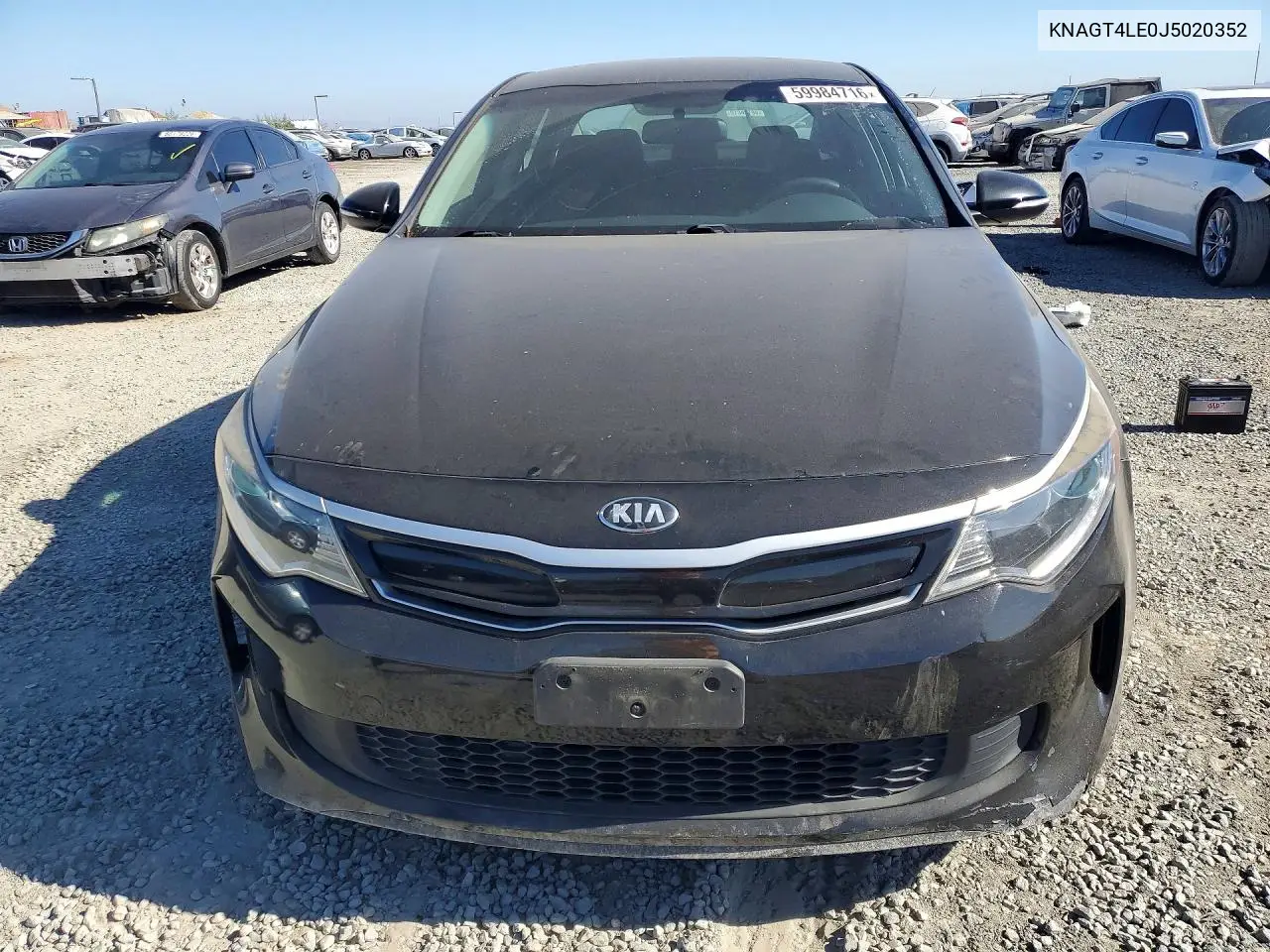 2018 Kia Optima Hybrid VIN: KNAGT4LE0J5020352 Lot: 59984716