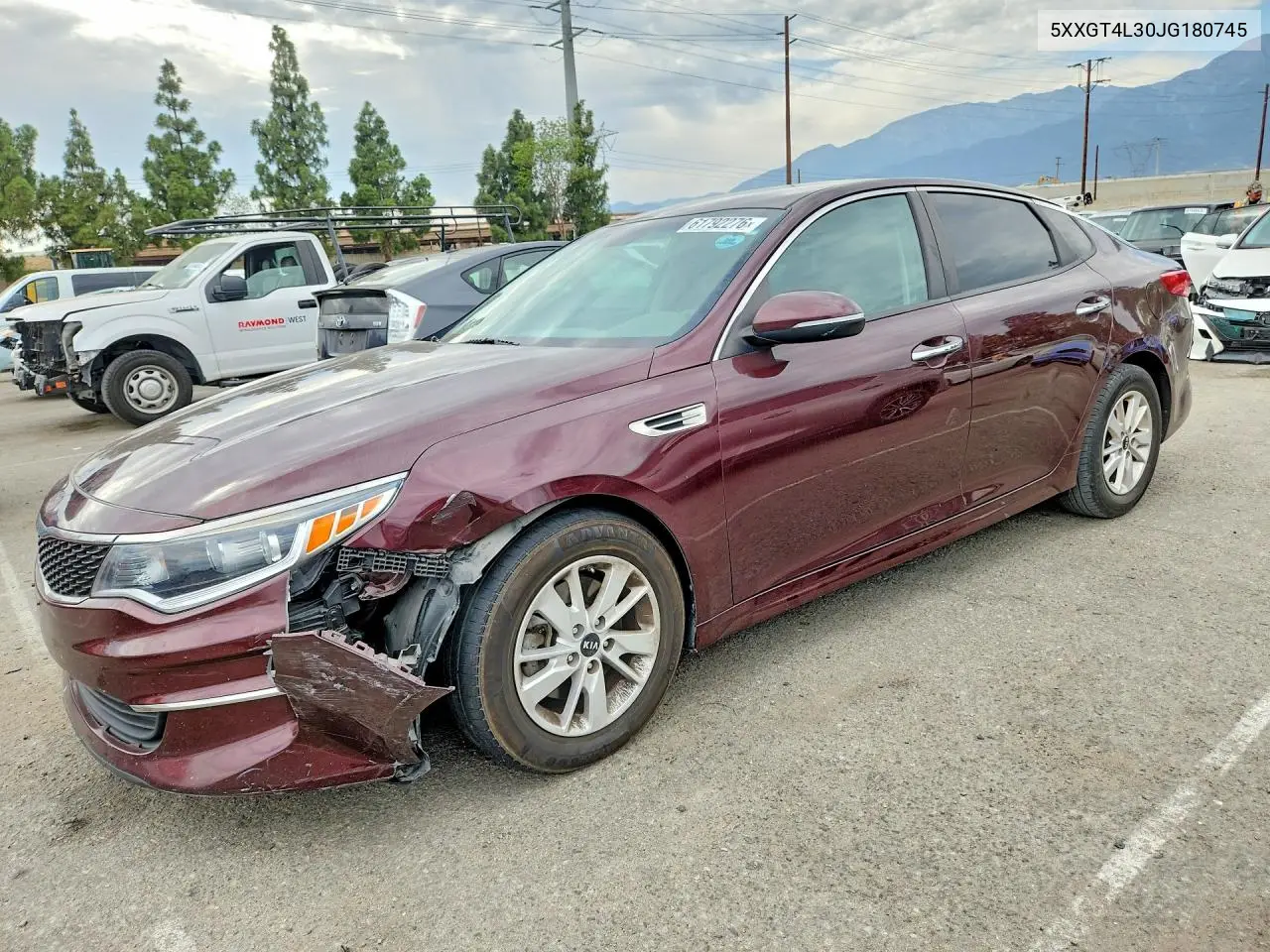 2018 Kia Optima Lx VIN: 5XXGT4L30JG180745 Lot: 61792276