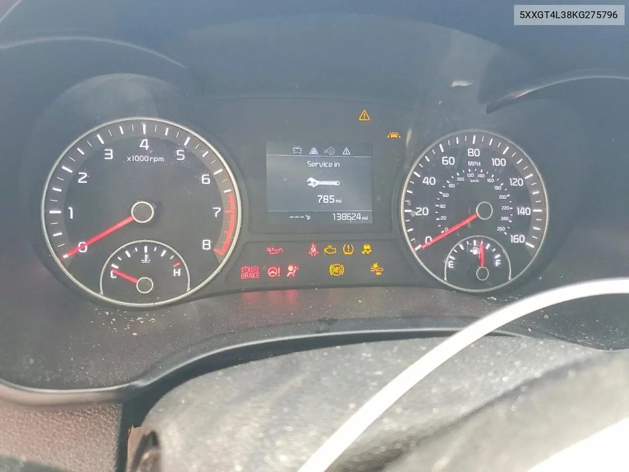 2019 Kia Optima Lx VIN: 5XXGT4L38KG275796 Lot: 57170626