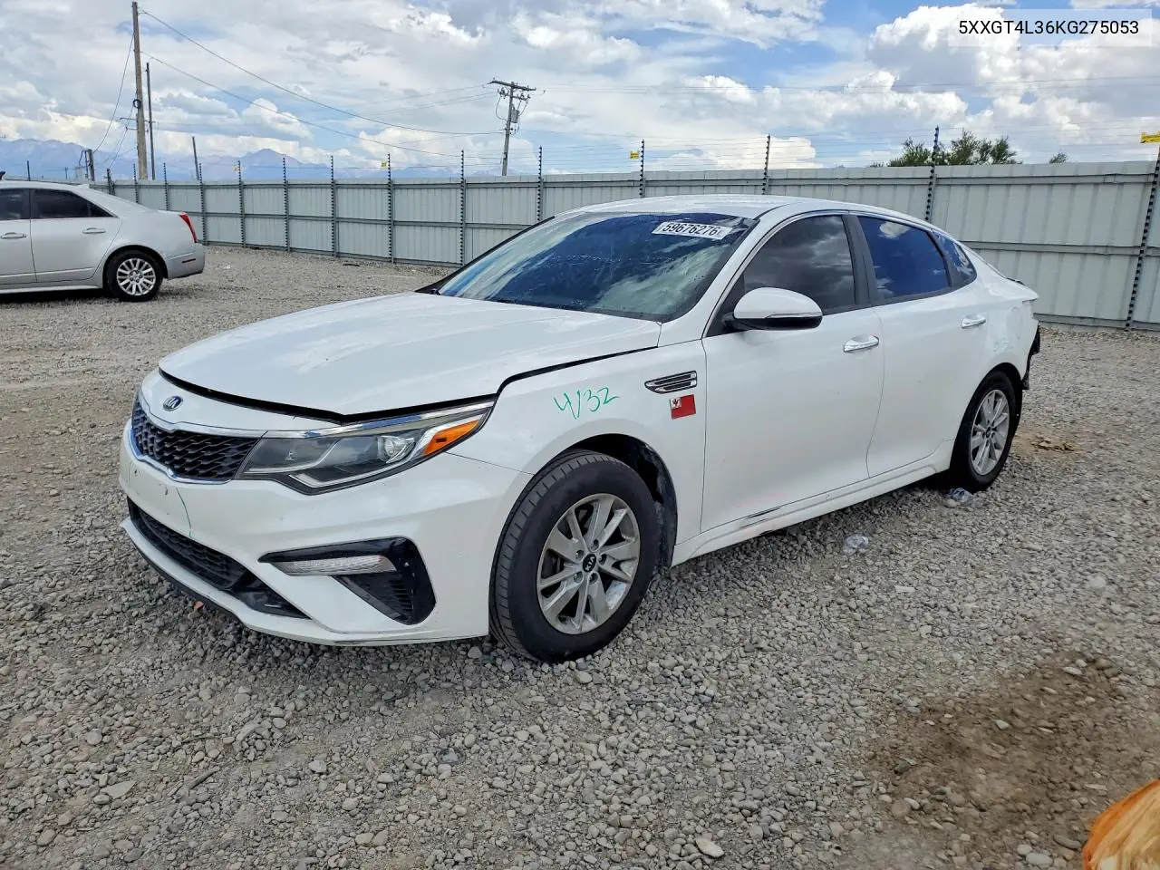 2019 Kia Optima Lx VIN: 5XXGT4L36KG275053 Lot: 59676276