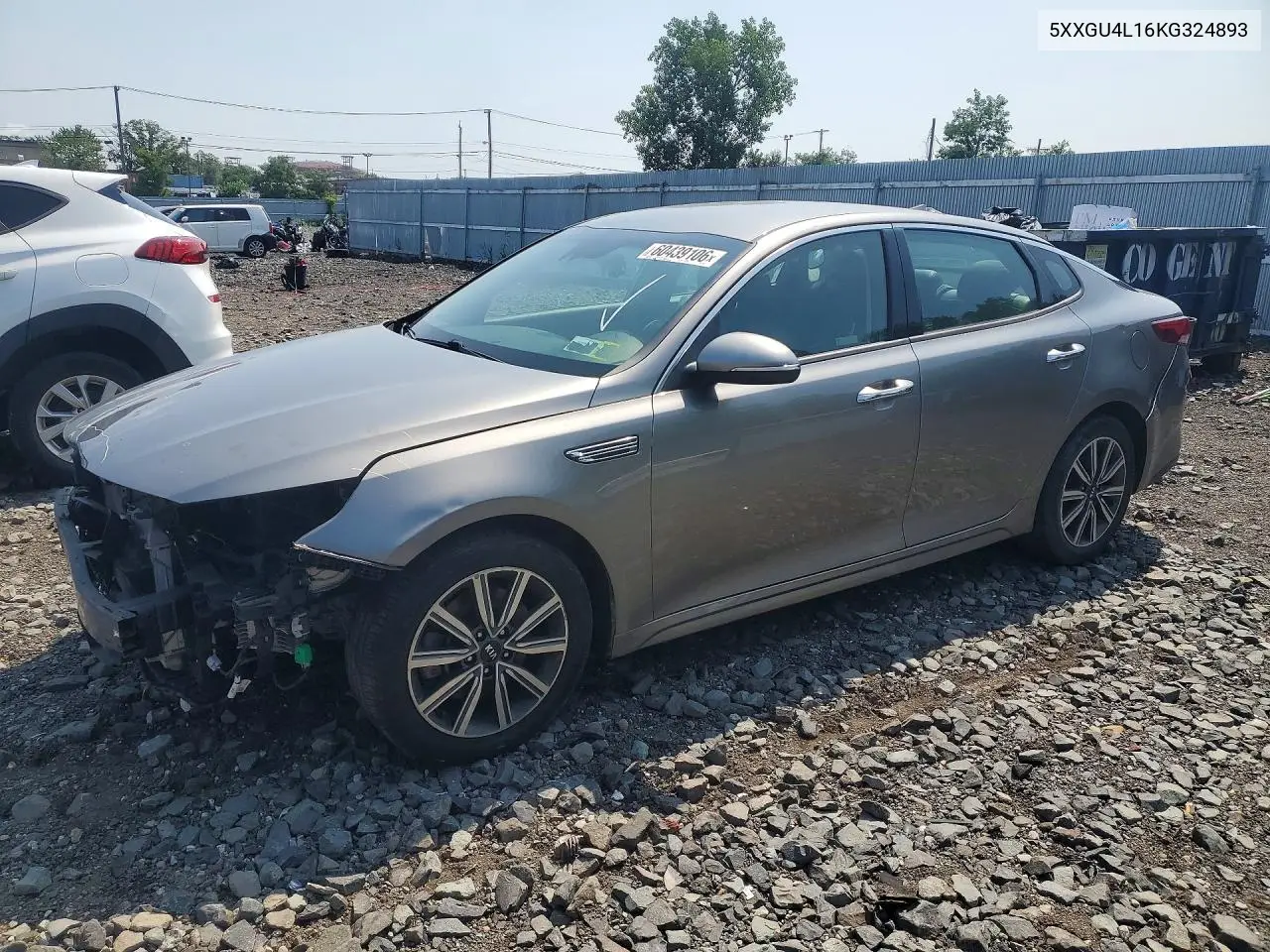 2019 Kia Optima Ex VIN: 5XXGU4L16KG324893 Lot: 60439106