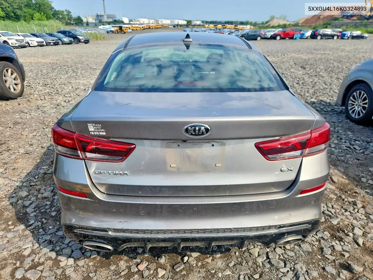 2019 Kia Optima Ex VIN: 5XXGU4L16KG324893 Lot: 60439106